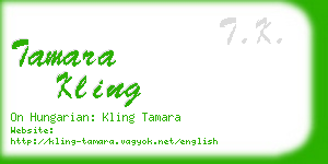 tamara kling business card